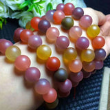 Salt Agate Beaded Bracelet Colorful Crystal Jewelry Gift