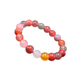 Salt Agate Beaded Bracelet Colorful Crystal Jewelry Gift