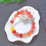 Salt Agate Beaded Bracelet Colorful Crystal Jewelry Gift