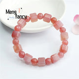 Agate Sugar Round Bead Bracelet Stylish Retro Women Fine Jewelry