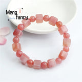 Agate Sugar Round Bead Bracelet Stylish Retro Women Fine Jewelry