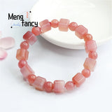 Agate Sugar Round Bead Bracelet Stylish Retro Women Fine Jewelry