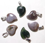 Sandstone Heart Pendant Sodalite Crystal Agates Epidote Pendants
