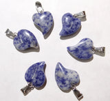 Sandstone Heart Pendant Sodalite Crystal Agates Epidote Pendants