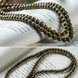 Natural Sandalwood 8mm108 Buddhist Bracelet Unisex Rosary Wooden Jewelry