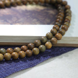Natural Sandalwood Beaded Rosary Necklace 108 Beads Bracelet