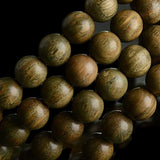 Natural Sandalwood Beaded Rosary Necklace 108 Beads Bracelet
