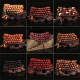 Natural Sandalwood Buddhist Buddha Meditation Beaded Bracelet