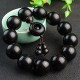 Natural Sandalwood Ebony Beads Bracelet Men Women Jewelry