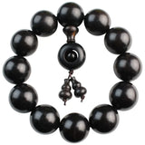 Natural Sandalwood Ebony Beads Bracelet Men Women Jewelry