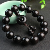 Natural Sandalwood Ebony Beads Bracelet Men Women Jewelry
