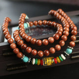 Natural Sandstone Bracelet 108 Prayer Beads Wishing Stone