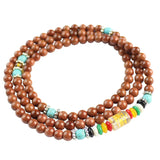 Natural Sandstone Bracelet 108 Prayer Beads Wishing Stone