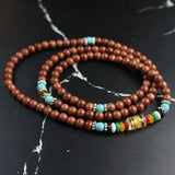 Natural Sandstone Bracelet 108 Prayer Beads Wishing Stone