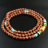 Natural Sandstone Bracelet 108 Prayer Beads Wishing Stone