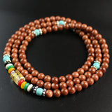 Natural Sandstone Bracelet 108 Prayer Beads Wishing Stone