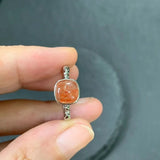 Natural Sanidine Sunstone Ring Adjustable Heart Jewelry Women Gift