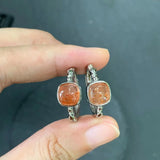 Natural Sanidine Sunstone Ring Adjustable Heart Jewelry Women Gift