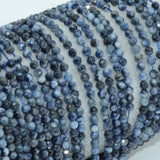African Natural Sapphire Faceted Round Beads 4mm