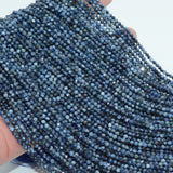 African Natural Sapphire Faceted Round Beads 4mm