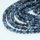 African Natural Sapphire Faceted Round Beads 4mm