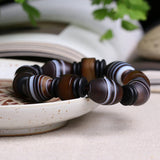 Sardonyx Stone Bracelet for Men Fine Carving Crystal Jewelry