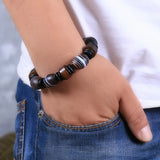 Sardonyx Stone Bracelet for Men Fine Carving Crystal Jewelry