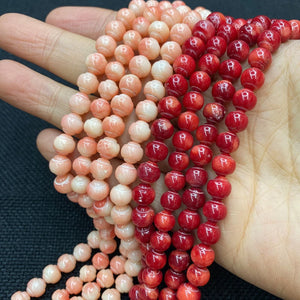 Natural Red Coral Beads for Jewelry Making