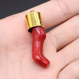 Natural Bamboo Coral Pendant for Jewelry Making Diy