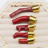 Natural Bamboo Coral Pendant for Jewelry Making Diy