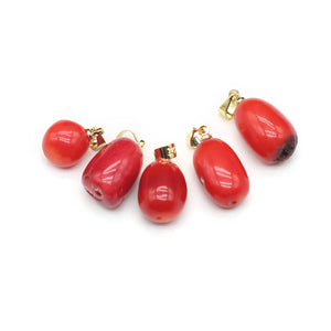 Bamboo Coral Pendant Water Drop Shape Jewelry Making Diy Necklace Bracelet