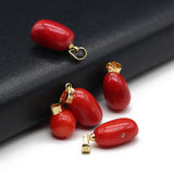Bamboo Coral Pendant Water Drop Shape Jewelry Making Diy Necklace Bracelet