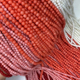 Natural Sea Bamboo Red Coral Beads 2-9mm Round Bead Jewelry Making