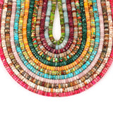 Sea Sediment Stone Beads Cylindrical Loose Beads Jewelry Making 124pcs