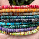 Sea Sediment Stone Beads Cylindrical Loose Beads Jewelry Making 124pcs