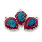 Imperial Stone Shield Shape Stone Pendants for Jewelry Making