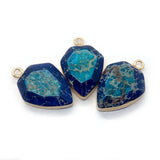 Imperial Stone Shield Shape Stone Pendants for Jewelry Making
