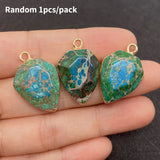 Imperial Stone Shield Shape Stone Pendants for Jewelry Making