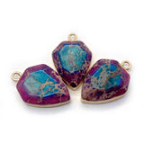 Imperial Stone Shield Shape Stone Pendants for Jewelry Making
