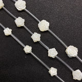 Mother-of-pearl Shell Beads 8-12mm Rose Shape DIY Necklace Bracelet Earrings