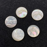 Sea Shell Carved Moon Stars Smiley Face Beads for DIY Necklace