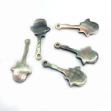 Sea Shell Pendant Carved Guitar Shape DIY Necklace Accessories 2pcs