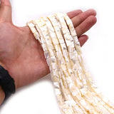 Natural Sea Shell Rectangular Beads for DIY Charm Jewelry
