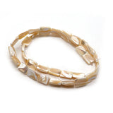 Natural Sea Shell Rectangular Beads for DIY Charm Jewelry