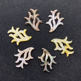 Natural Seawater Shell Branch Pendant 21x30mm for DIY Jewelry Making