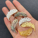 Seawater Shell Feather Pendant for Jewelry Making