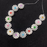 Shell Flower Beads Mother of Pearl Daisy Shape DIY Jewelry Making