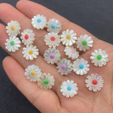 Shell Flower Beads Mother of Pearl Daisy Shape DIY Jewelry Making