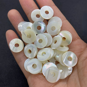 Sea Shell Beads for Jewelry Making - Ring-shaped Shell Charms