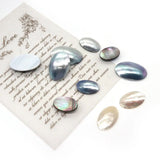 Seawater Shell Oval Ring Face for DIY Jewelry Making